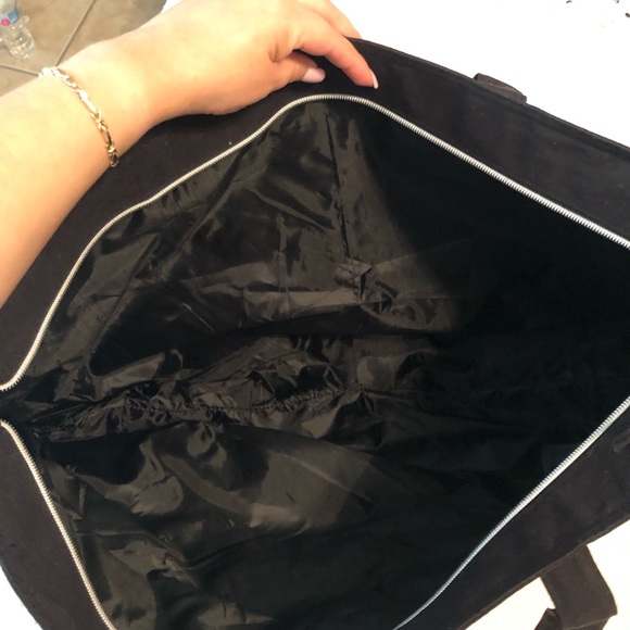 Victoria’s Secret Black Canvas Weekender Tote - Picture 4 of 8